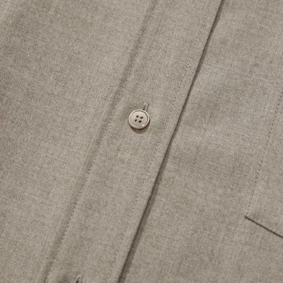 CHICJOC Women Italian high-end wool flannel knotted collar shirt - Picture 15 of 16